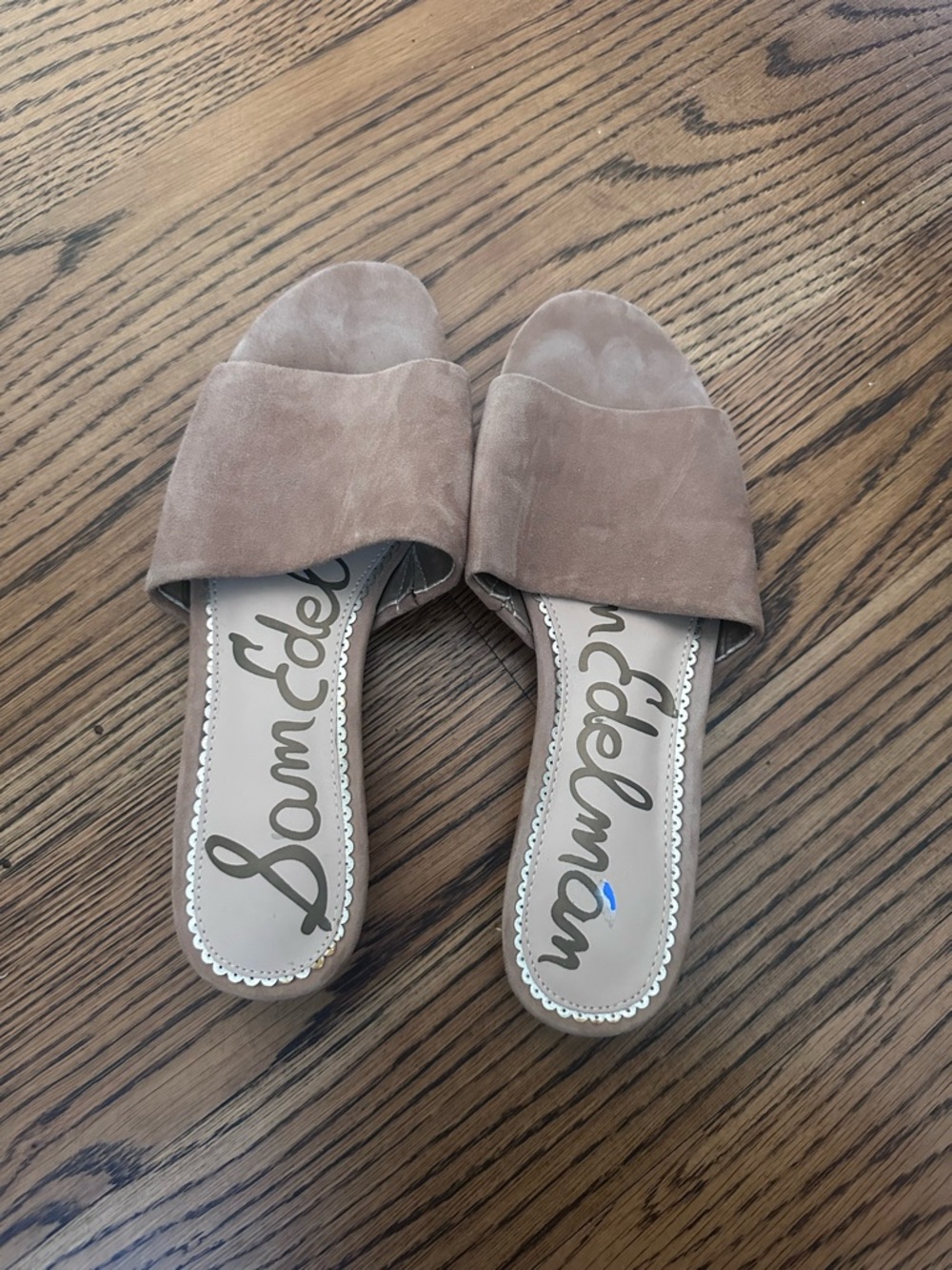 Sam Edelman Taupe Suede Slide Mules